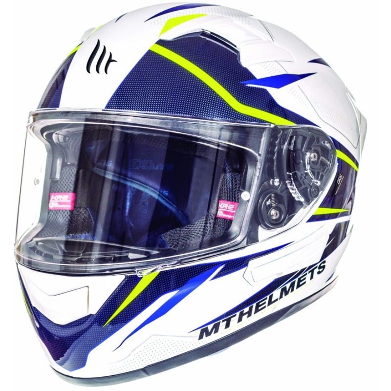 Integrálna prilba na motocykel MT Kre Intrepid SV biela-fluorescenčno-žltá