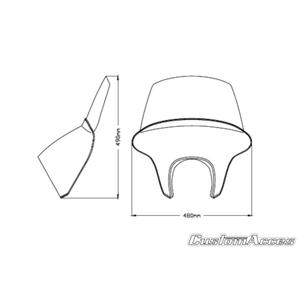 Plexi štít PUIG BATWING SML 21060W priehľadná dlhé