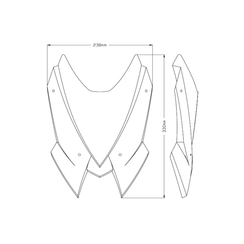 Plexi na motorku PUIG NEW GEN. SPORT dymové