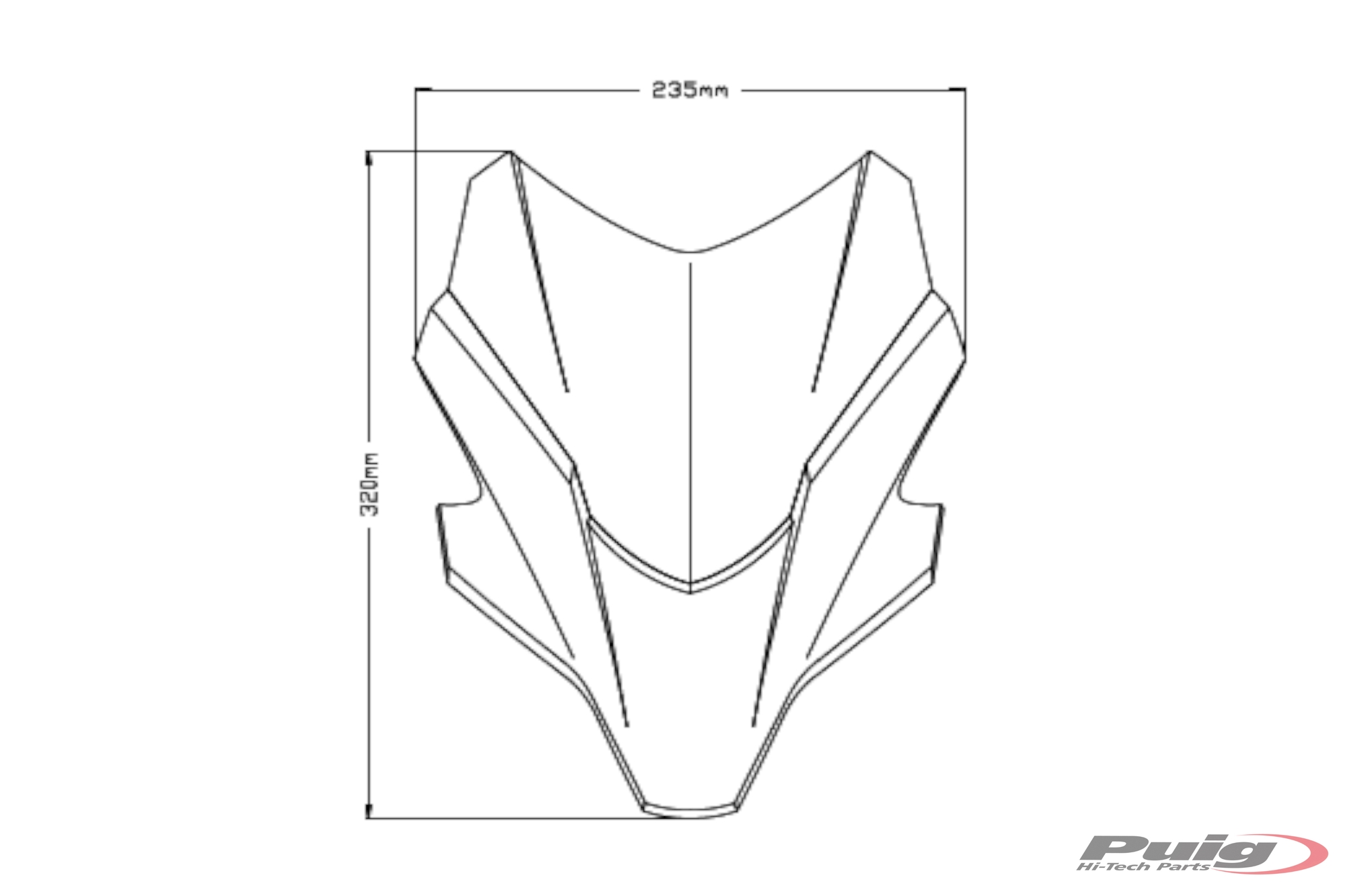Plexi na motorku PUIG NEW. GEN SPORT 20618N čierna