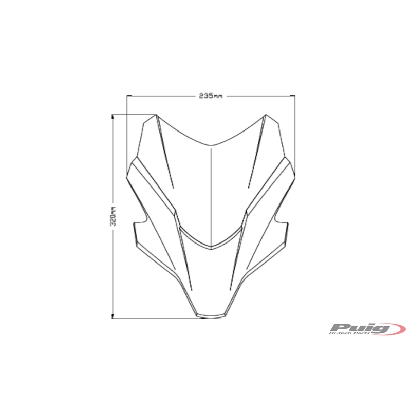 Plexi na motorku PUIG NEW GEN. SPORT červené
