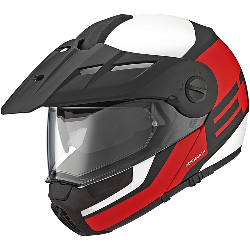 Enduro vyklápací prilba Schuberth E1 červená výpredaj