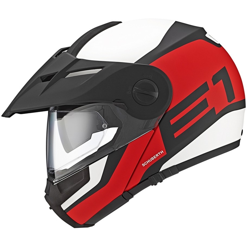Enduro vyklápací prilba Schuberth E1 červená výpredaj