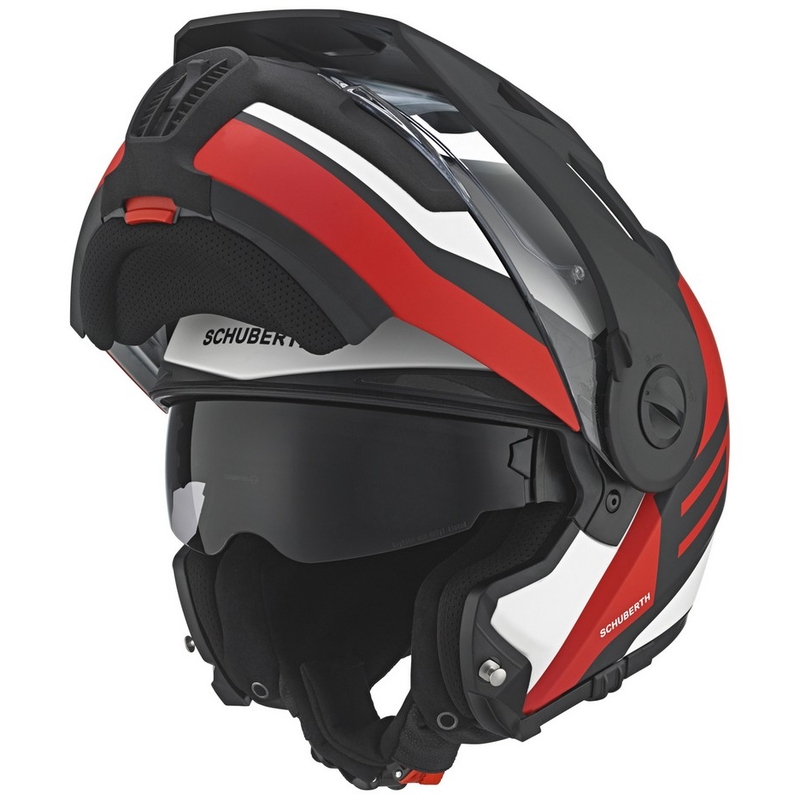 Enduro vyklápací prilba Schuberth E1 červená výpredaj