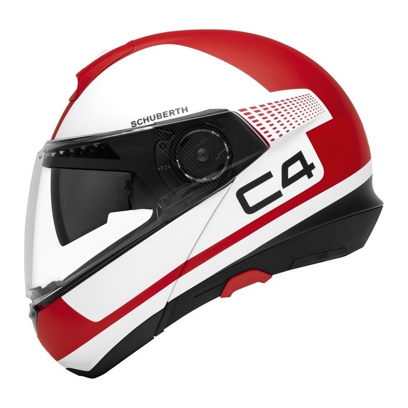 Vyklápacia prilba na motorku Schuberth C4 bielo-červená výpredaj