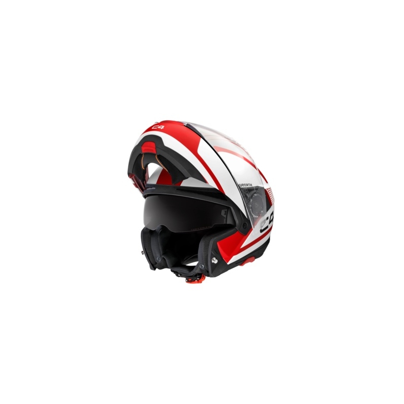 Vyklápacia prilba na motorku Schuberth C4 bielo-červená výpredaj