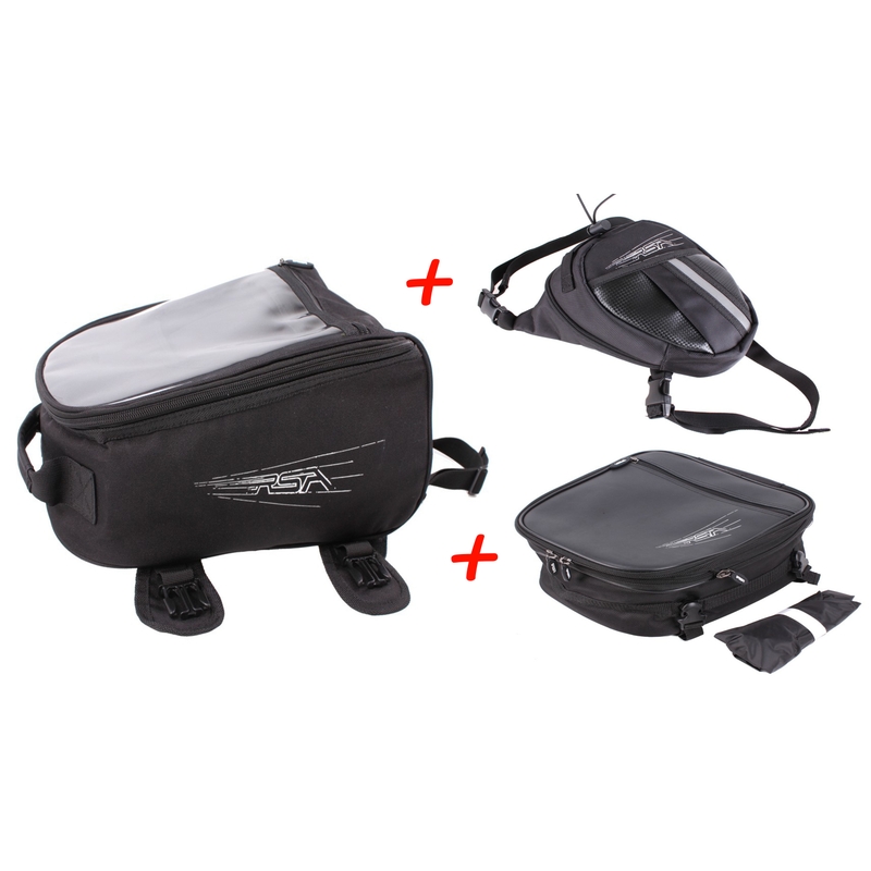SET: RSA tankvak + taštička na stehno + taška na sedlo