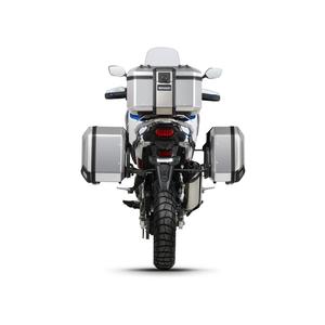 Kompletná sada hliníkových kufrov SHAD TERRA, 48 litrový vrchný kufor, 36/47 litrový bočné kufre, vrátane montážnej sady a platni SHAD HONDA CRF 1100 Africa Twin