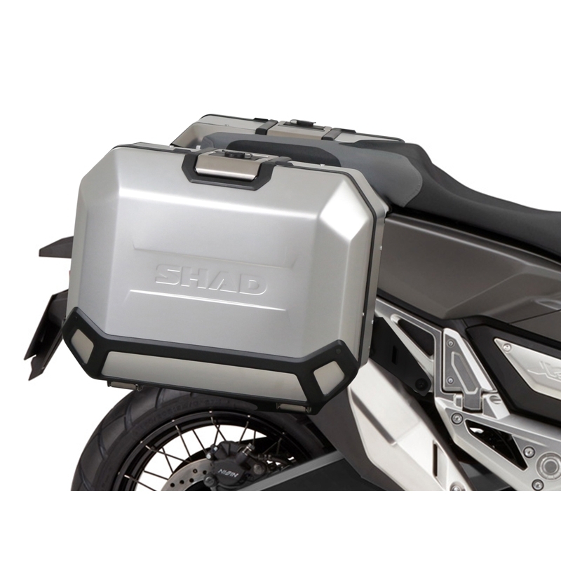 Kompletná sada bočných hliníkových kufrov SHAD TERRA, 36/36 litrový bočné kufre, vrátane montážnej sady SHAD HONDA X-ADV 750