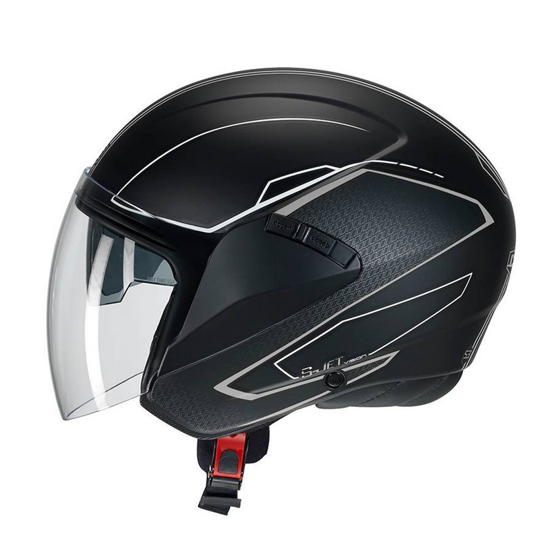 Otvorená prilba na motorku CMS S-JET Vision černo-biela