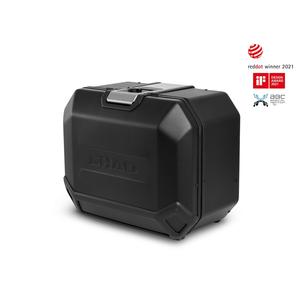 Kompletná sada bočných čiernych hliníkových kufrov SHAD TERRA BLACK , 47/47 litrov bočné kufre, vrátane montážnej sady SHAD SUZUKI DL 650 V-Strom