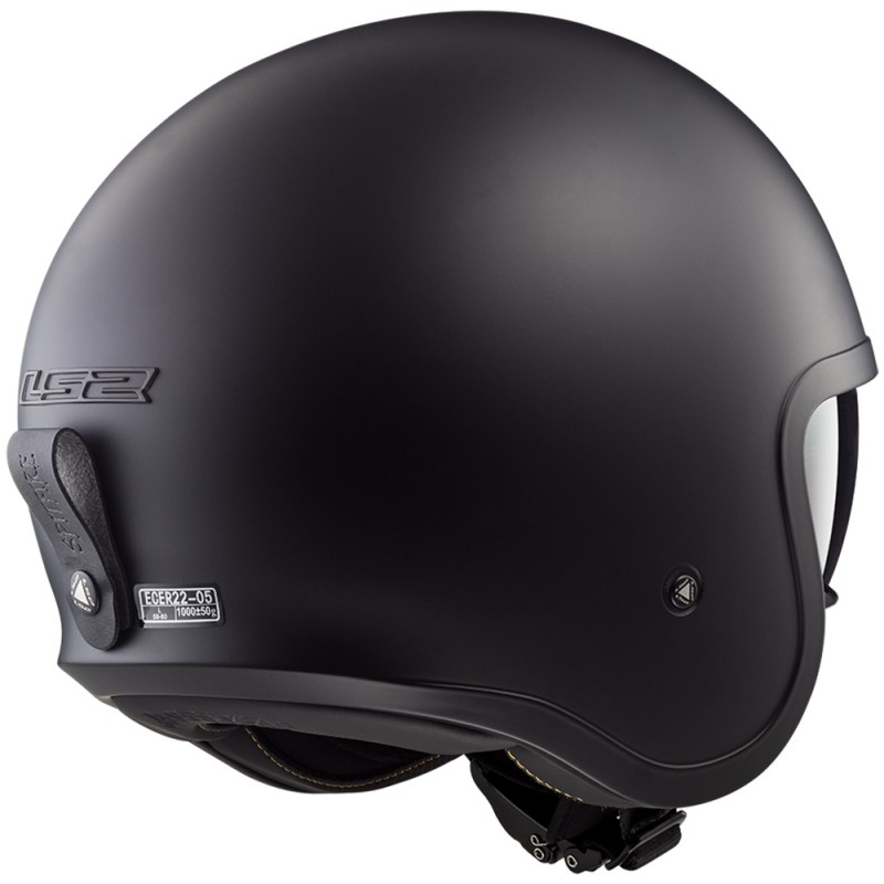 Prilba na motocykel otvorenú LS2 OF599 Spitfire čierna matná