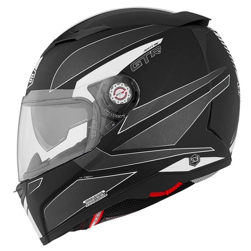 Prilba na motorku CMS GTR Spitfire biela
