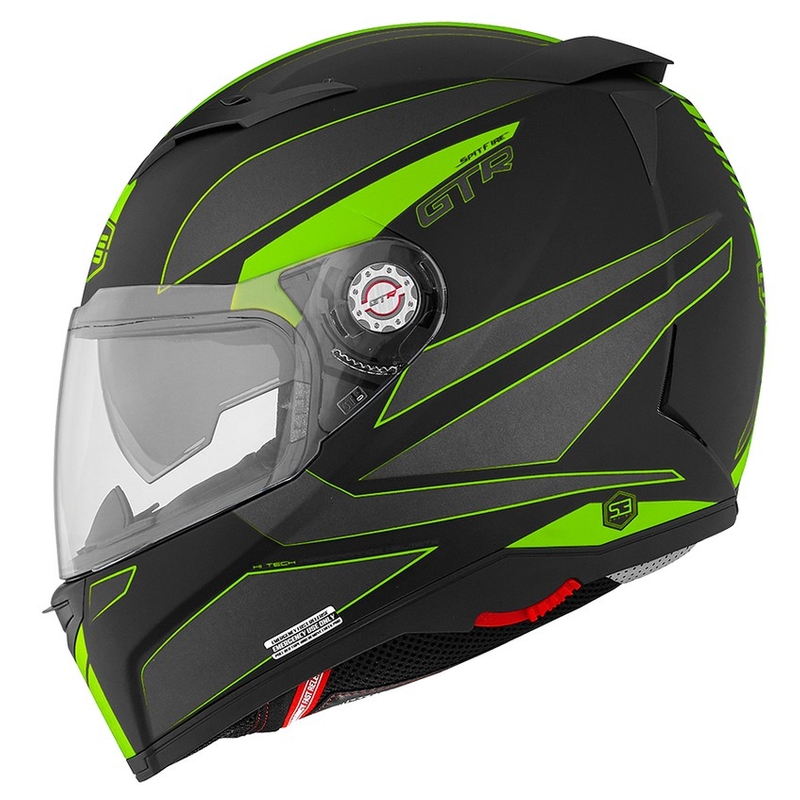 Prilba na motorku CMS GTR Spitfire fluo žltá