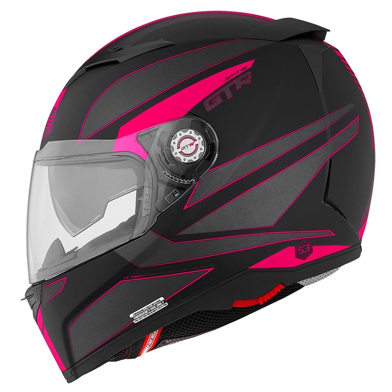 Prilba na motorku CMS GTR Spitfire fuchsiová