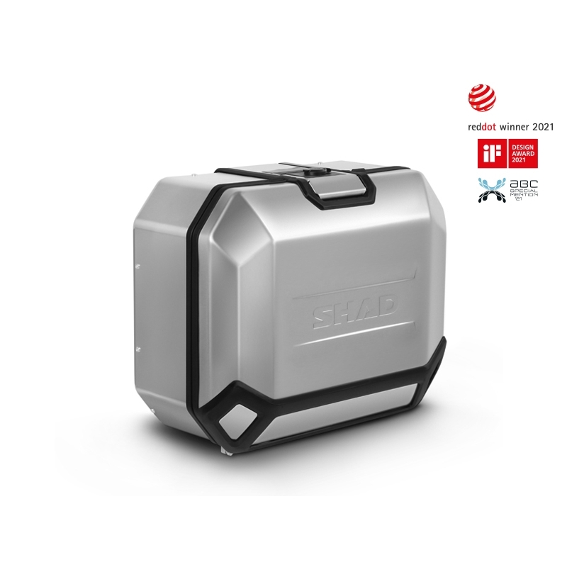 Kompletná sada bočných hliníkových kufrov SHAD TERRA, 36/36 litrový bočné kufre, vrátane montážnej sady SHAD Voge 650DS / 650DSX