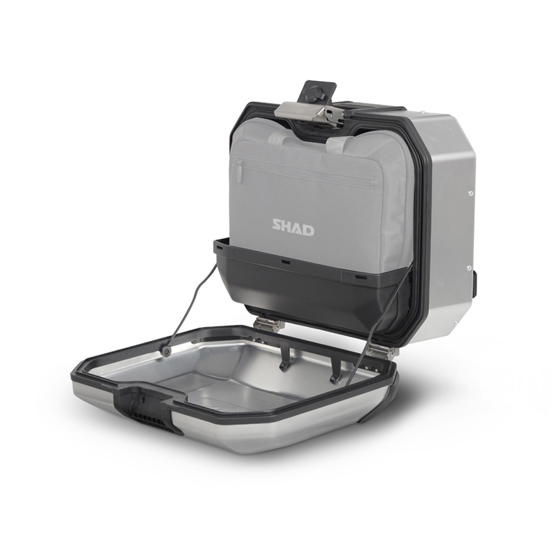 Kompletná sada hliníkových kufrov SHAD TERRA, 55L vrchný kufor + 36L / 47L bočné kufre, vrátane montážnej sady a dosky SHAD BMW F 650 GS / F 700 GS/ F 800 GS (2008 - 2018)