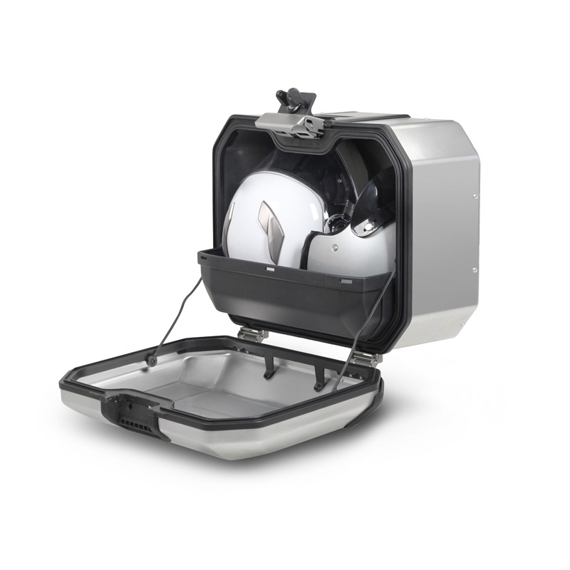 Kompletná sada hliníkových kufrov SHAD TERRA, 55L vrchný kufor + 36L / 47L bočné kufre, vrátane montážnej sady a dosky SHAD Aprilia Tuareg 660