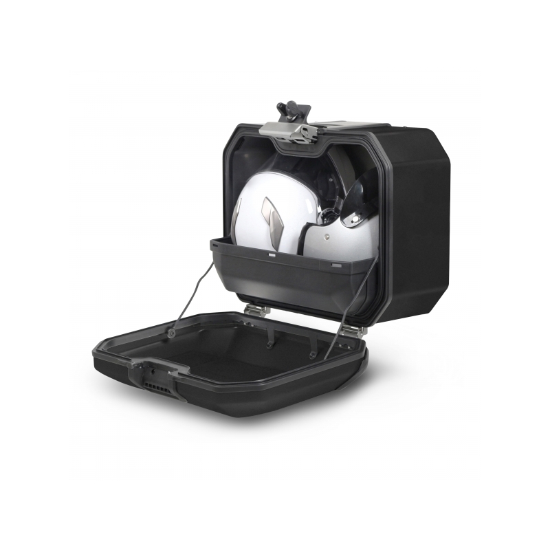 Kompletná sada hliníkových kufrov SHAD TERRA BLACK, 55L topcase + 36L / 47L bočné kufre, vrátane montážnej sady a dosky SHAD CF Moto 800MT