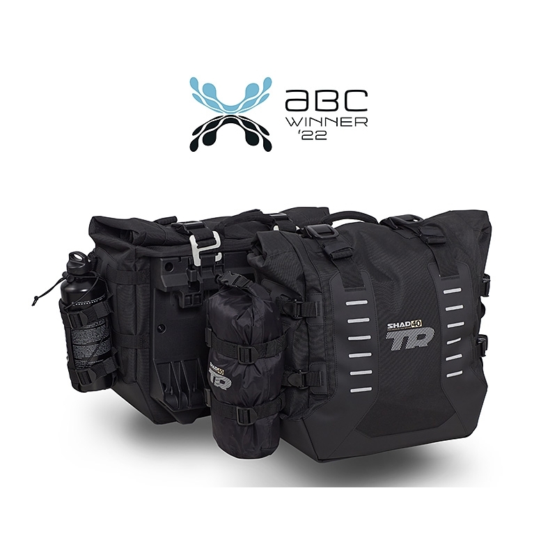 Kompletná sada sedlových brašní SHAD TERRA TR40 adventure a hliníkového vrchného kufra SHAD TERRA BLACK 48L vrátane montážnej sady SHAD KTM Super Adventure 1290 (R, S)