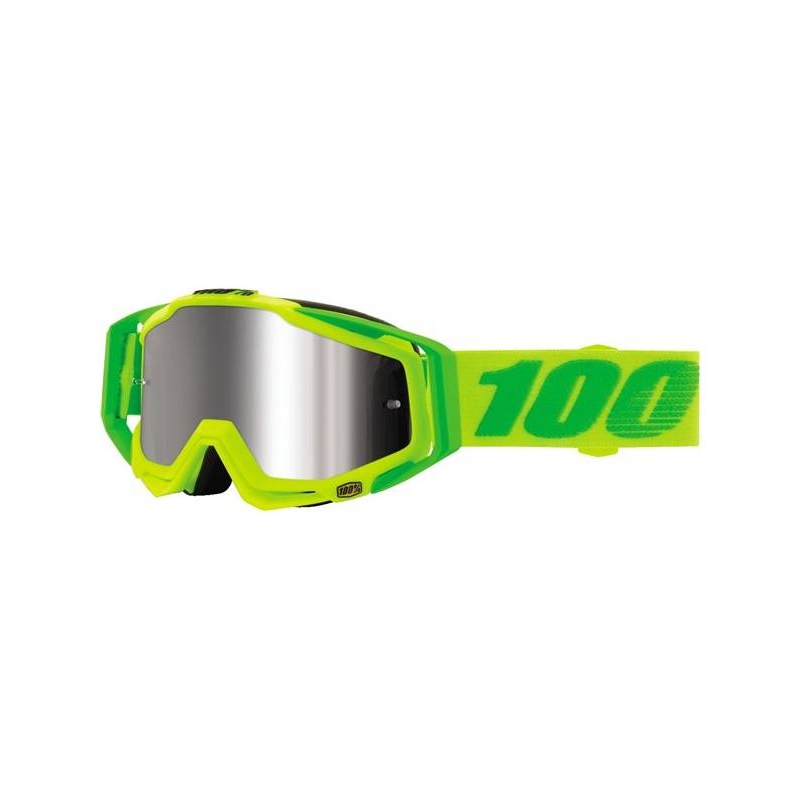 Okuliare 100 % Racecraft PLUS Sour Soul žlto-zelené (strieborné plexisklo)
