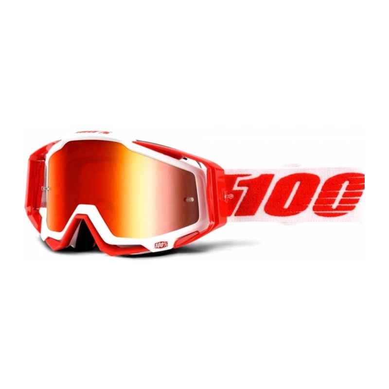 Okuliare 100 % Racecraft Bilal červené (číre plexisklo)
