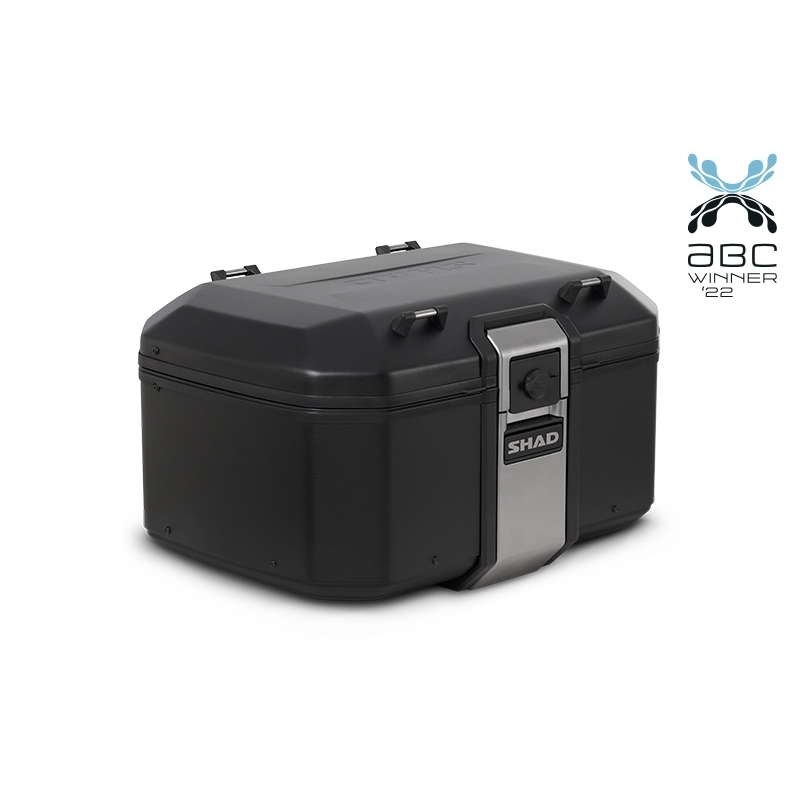 Kompletná sada sedlových brašní SHAD TERRA TR40 adventure a hliníkového kufra SHAD TERRA BLACK 55L, vrátane montážnej sady SHAD Voge 650DS / 650DSX