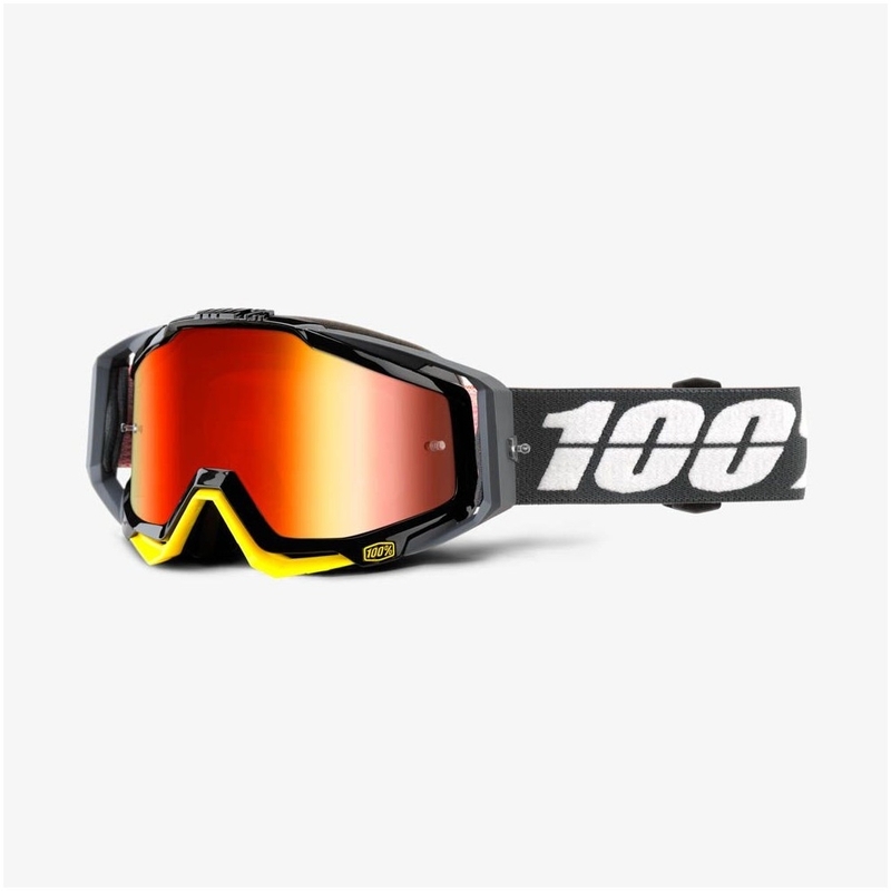 Okuliare 100% Racecraft Fortis (červené chrom plexi + číre plexi)
