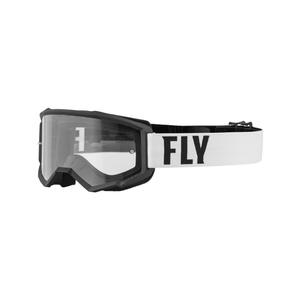 Motokrosové okuliare FLY Racing Focus bielo-čierne (číre plexi)