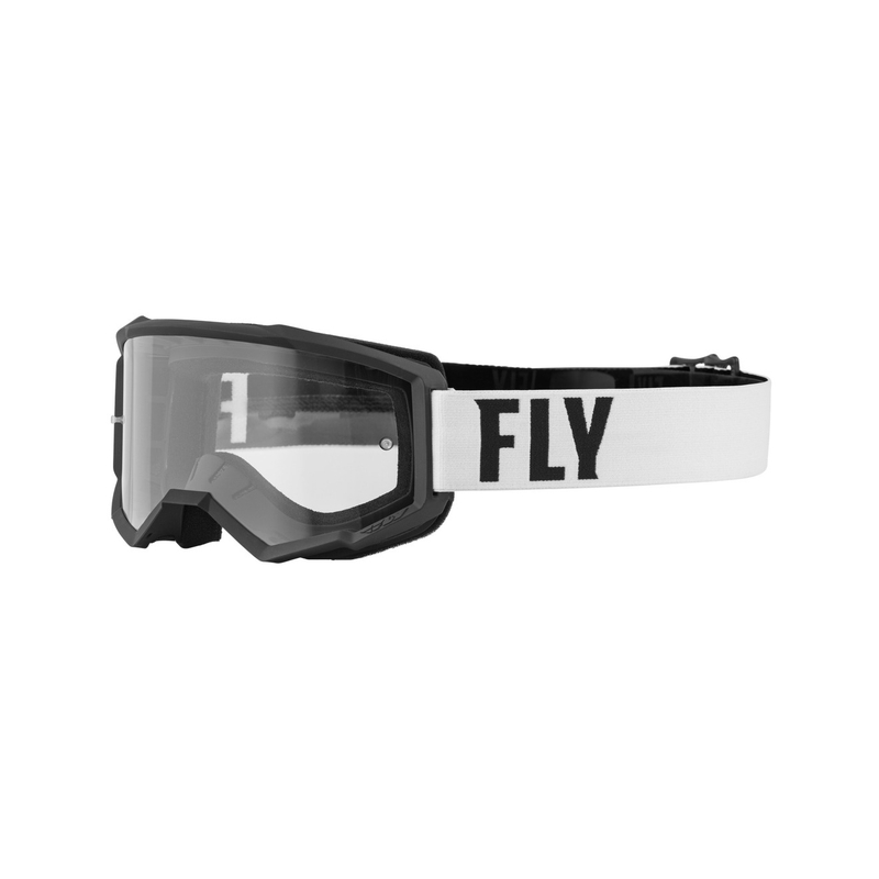 Motokrosové okuliare FLY Racing Focus bielo-čierne (číre plexisklo)