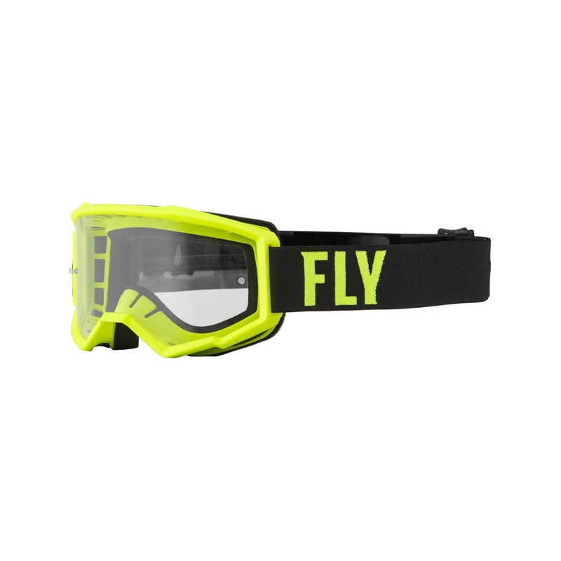 Motokrosové okuliare FLY Racing Focus fluorescenčno žlto-čierne (číre plexisklo)