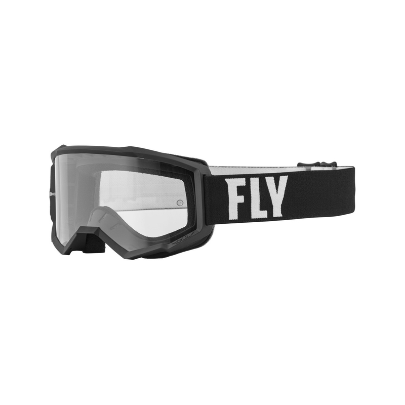 Motokrosové okuliare FLY Racing Focus čierno-biele (číre plexisklo)