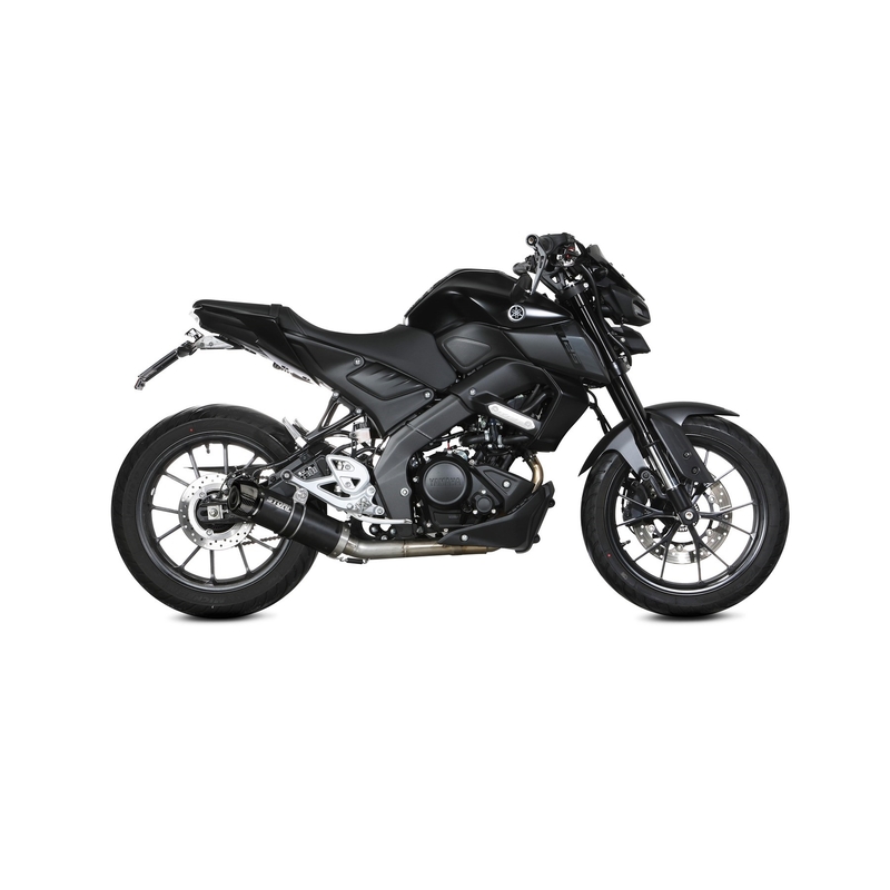 Výfuk kompletný 1x1 STORM GP Black with carbon cap pre YAMAHA YZF-R 125 2019-2026, YAMAHA MT 125 2015-2024