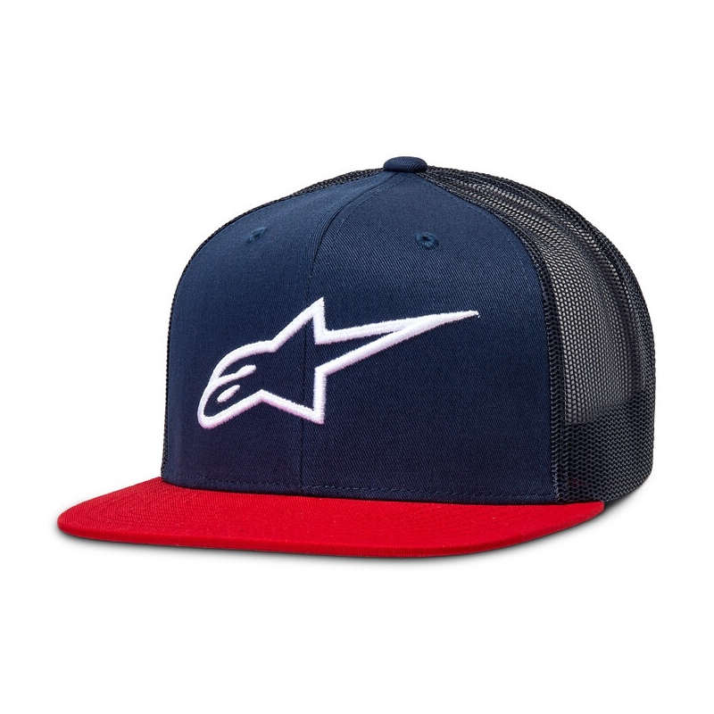 Šiltovka Alpinestars Corp Trucker modro-červeno-čierno-biela