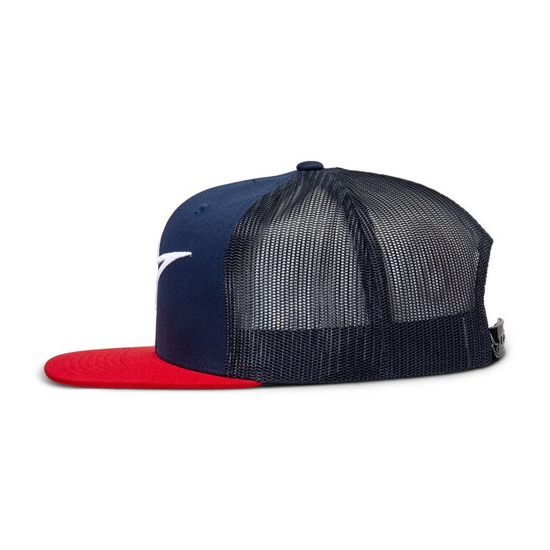 Šiltovka Alpinestars Corp Trucker modro-červeno-čierno-biela