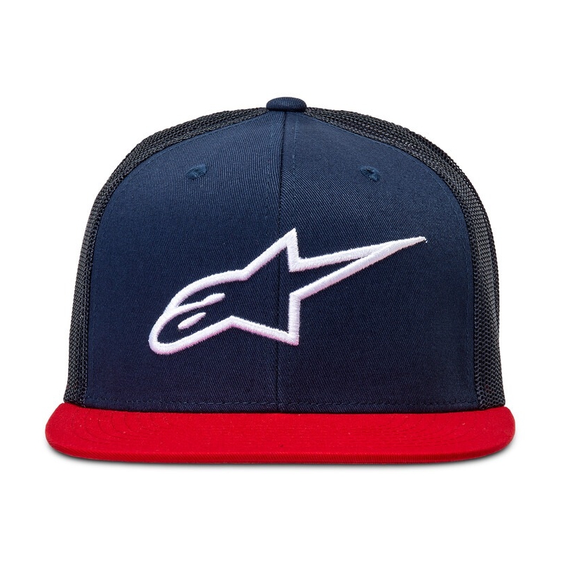 Šiltovka Alpinestars Corp Trucker modro-červeno-čierno-biela