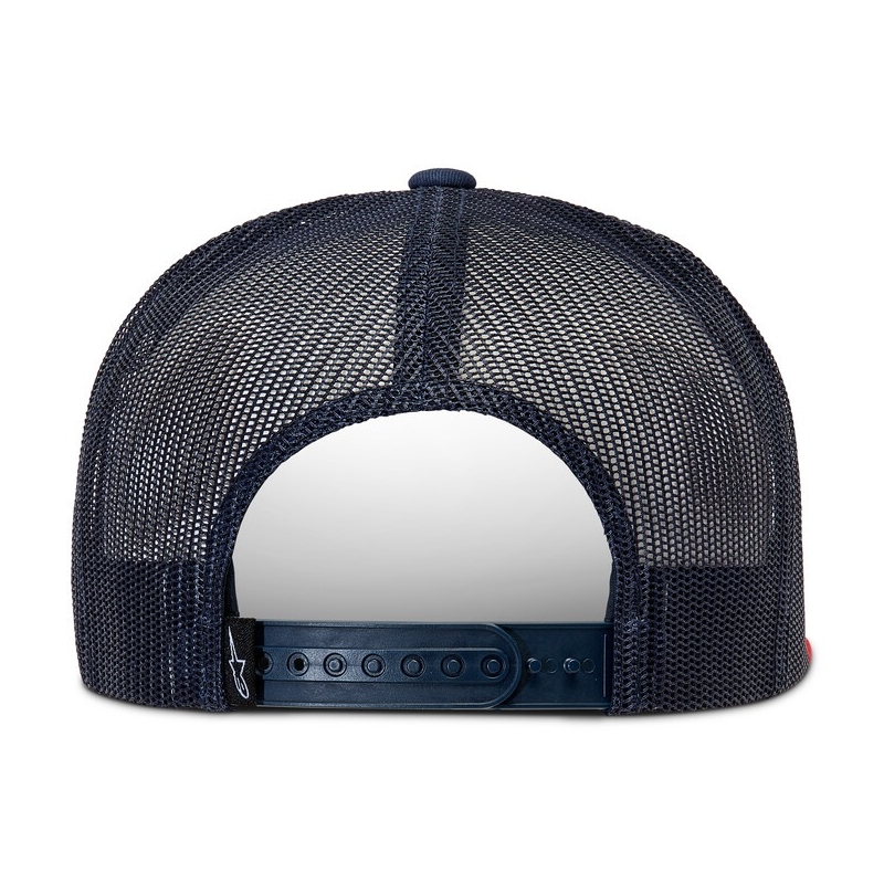 Šiltovka Alpinestars Corp Trucker modro-červeno-čierno-biela