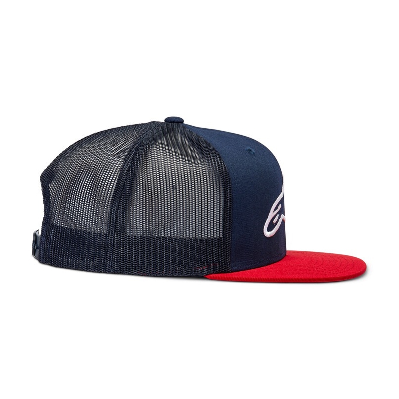 Šiltovka Alpinestars Corp Trucker modro-červeno-čierno-biela