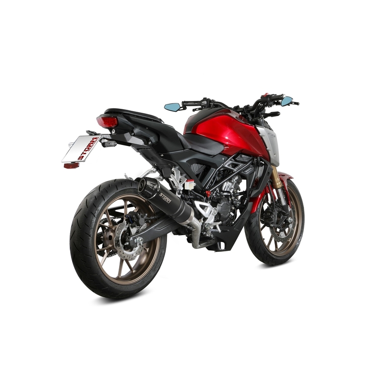 Výfuk kompletný 1x1 STORM GP Black with carbon cap