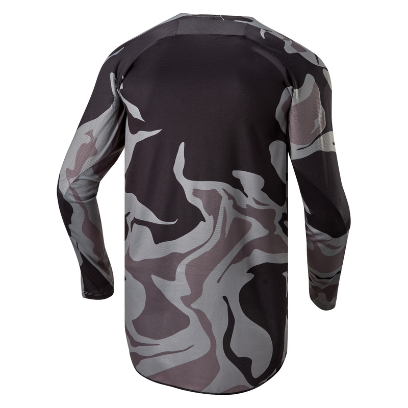 Motokrosový dres Alpinestars Racer Tactical šedá camo-fluo žlto-čierny