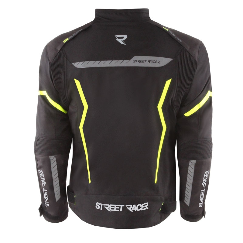 Bunda na motorku Street Racer Flex čierno-fluo žltá