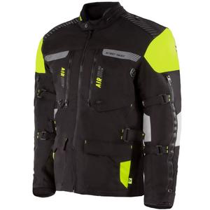 Bunda na motorku Street Racer All Season čierno-fluo žltá