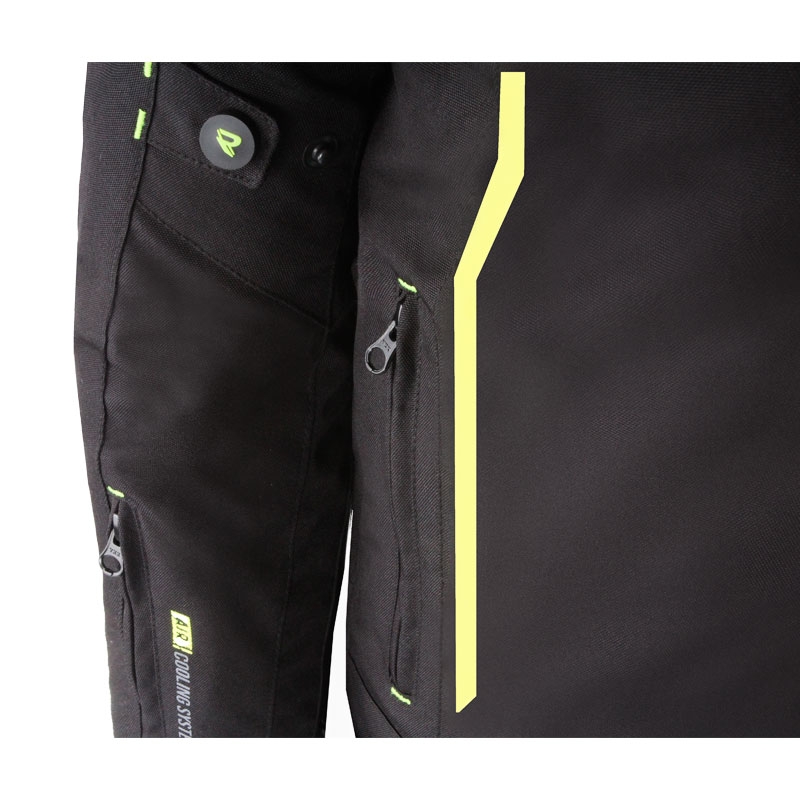 Bunda na motorku Street Racer Flex čierno-fluo žltá