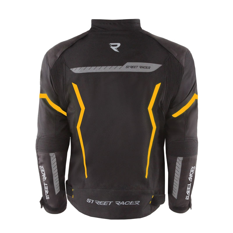 Bunda na motorku Street Racer Flex Air čierno-oranžová