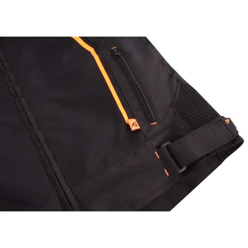 Bunda na motorku Street Racer Flex Air čierno-oranžová