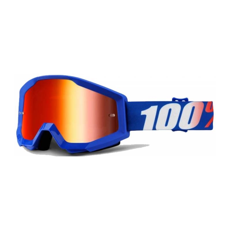 Okuliare 100 % Strata Nation (červené chróm plexisklo s kolíkmi pre strhávačky)
