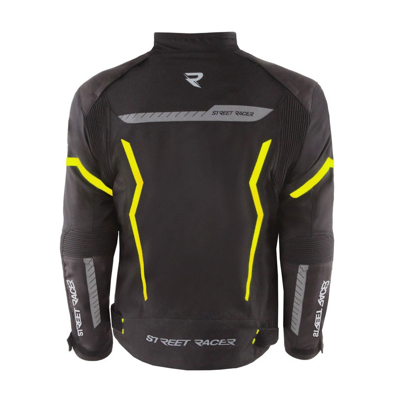 Bunda na motorku Street Racer Flex Air čierno-fluo žltá