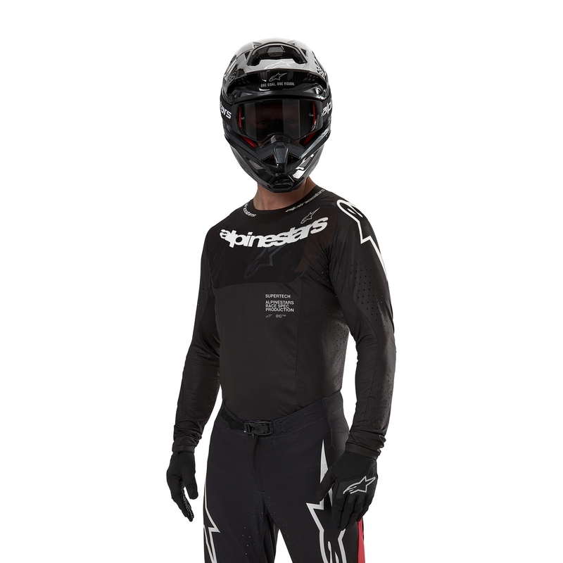 Motokrosový dres Alpinestars Supertech Ward 2024 čierno-červeno-biely