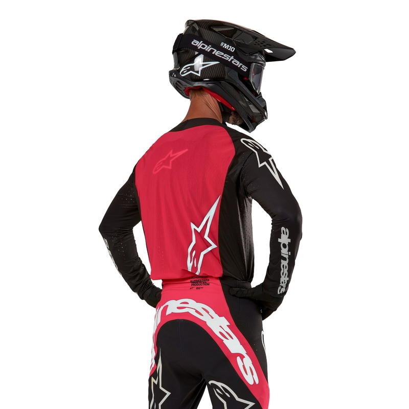 Motokrosový dres Alpinestars Supertech Ward 2024 čierno-červeno-biely