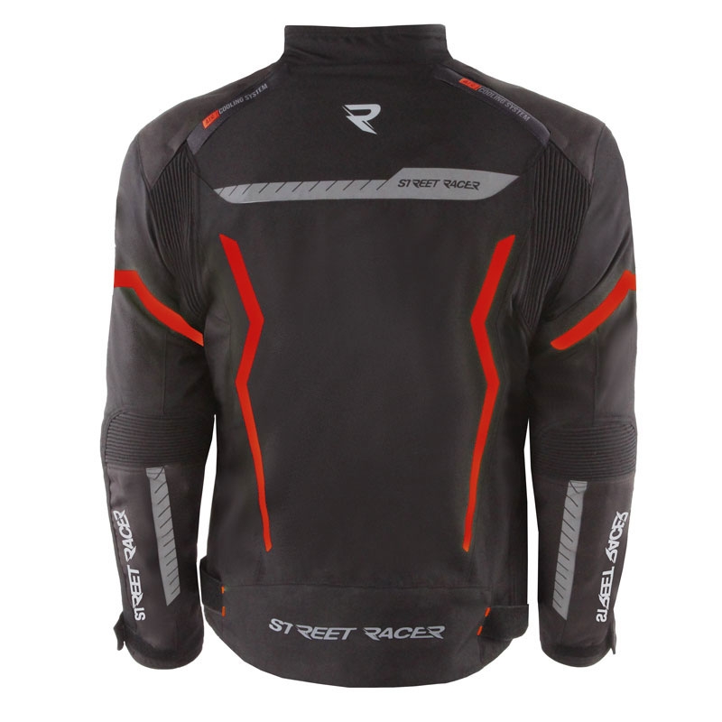 Bunda na motorku Street Racer Flex čierno-červená